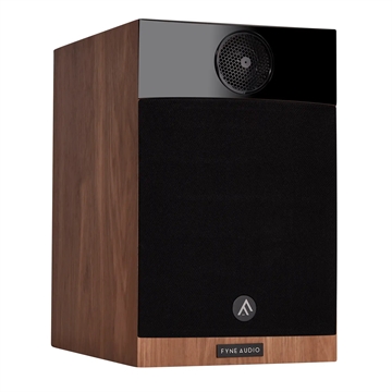 Fyne Audio F301 Kompakt højttaler i lys eg Profil forside/front med højttalergitter